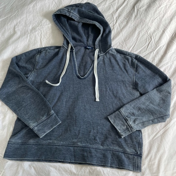 Splendid navy pull over style hoodie - Picture 2 of 6